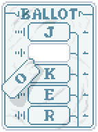 매달린 투표 조각